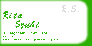 rita szuhi business card